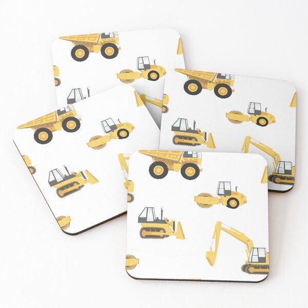 Item preview, construction trucks - white designed and sold by littlearrow.
