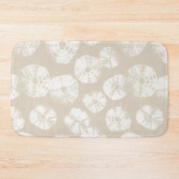 Item preview, Shibori Kumo tie dye white dots over natural beige designed and sold by marufemia.