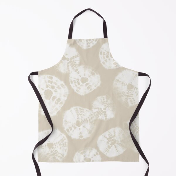Item preview, Shibori Kumo tie dye white dots over natural beige designed and sold by marufemia.