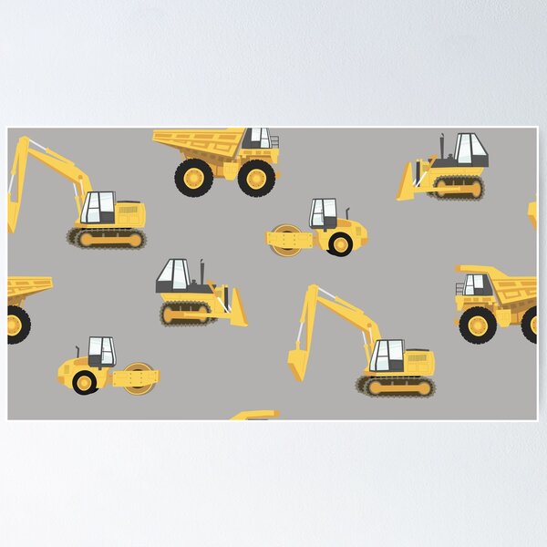 Item preview, construction trucks - gray designed and sold by littlearrow.
