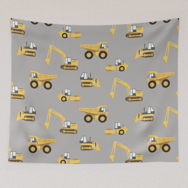 Item preview, construction trucks - gray designed and sold by littlearrow.