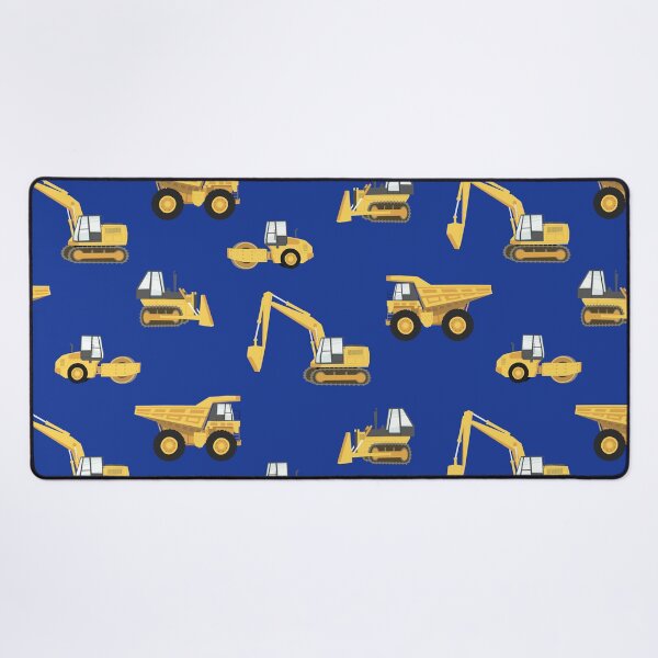 Item preview, construction trucks - blue designed and sold by littlearrow.