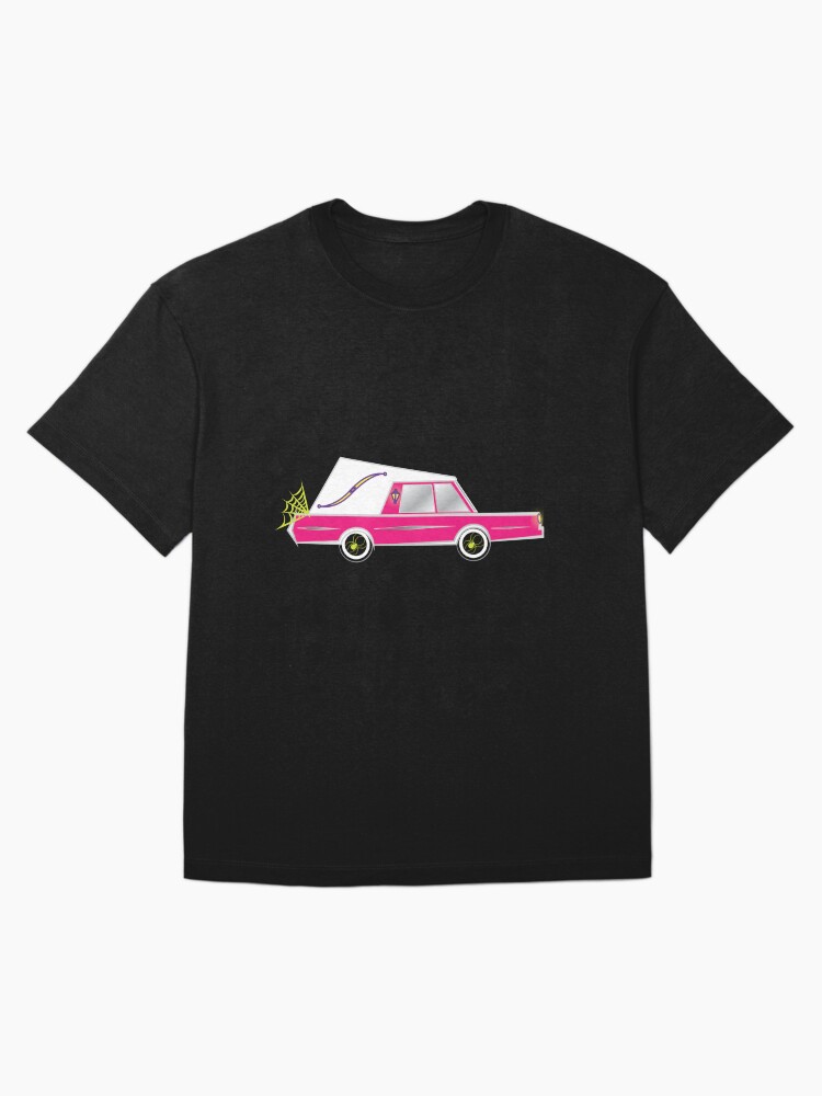 Thumbnail 3 of 7, Oversized T-Shirt, Pink Spider Hearse designed and sold by HearseMerch.
