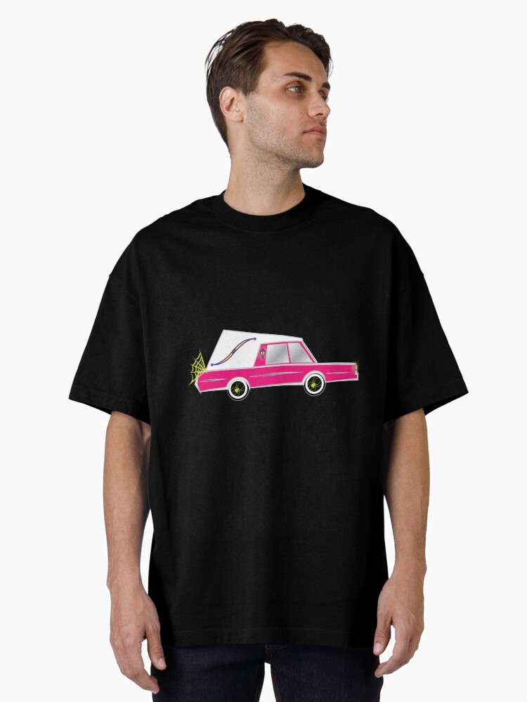 Thumbnail 1 of 7, Oversized T-Shirt, Pink Spider Hearse designed and sold by HearseMerch.