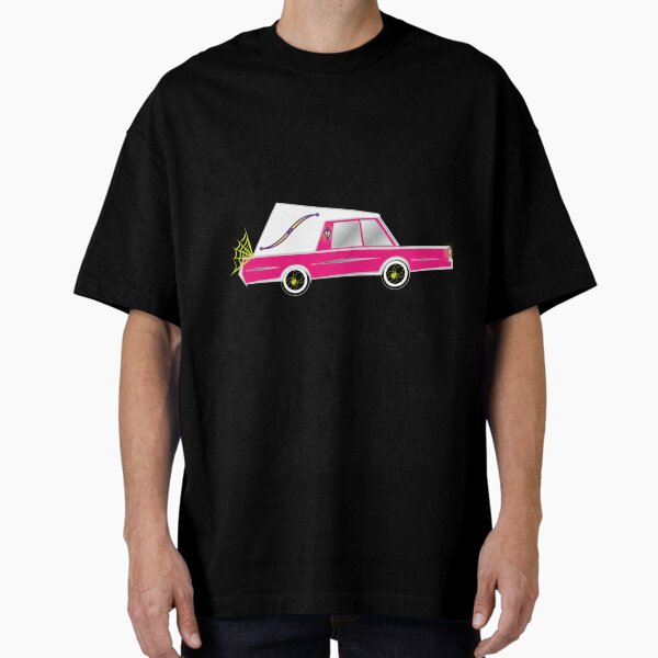 Pink Spider Hearse Oversized T-Shirt