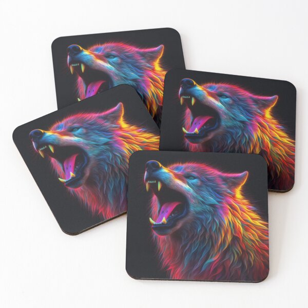 Item preview, Roaring Colorful Wolf designed and sold by kalindiStore.