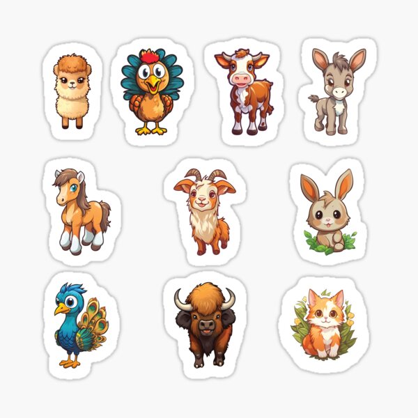 Love Chibis® Farm Animals Stickers – Joqlie Publishing