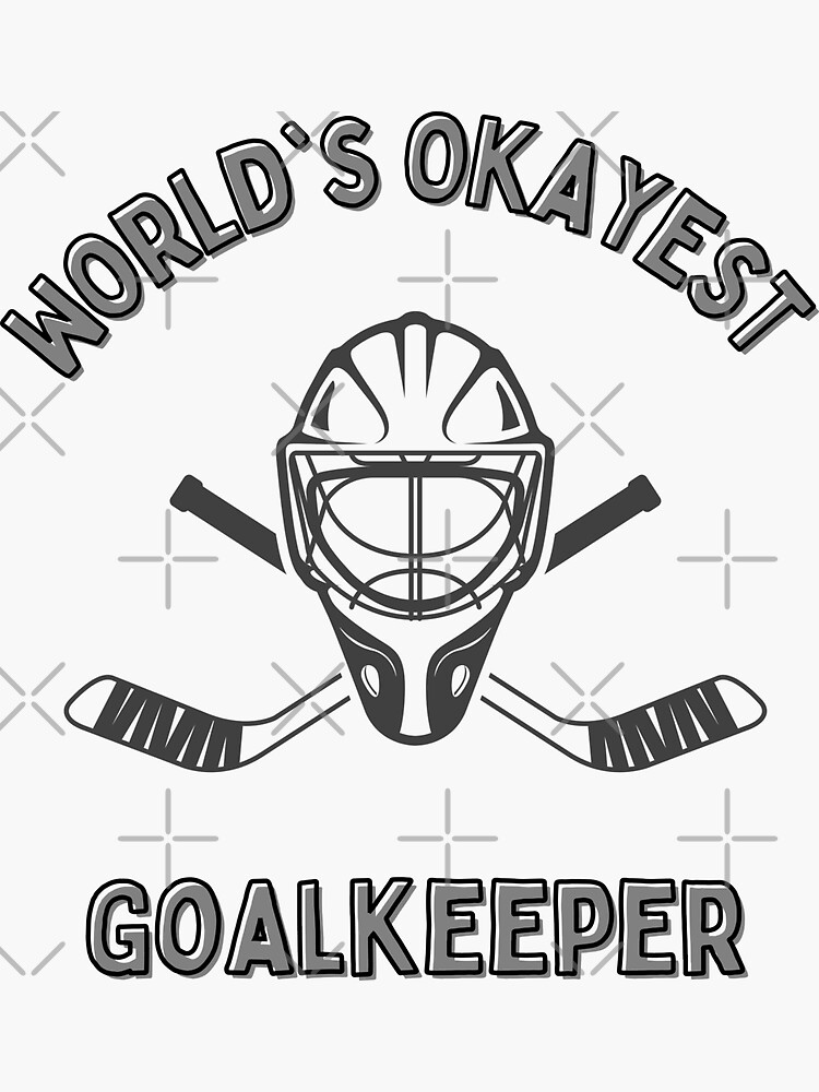 World's Okayest Goalie Hockey Jersey Black/Red/White
