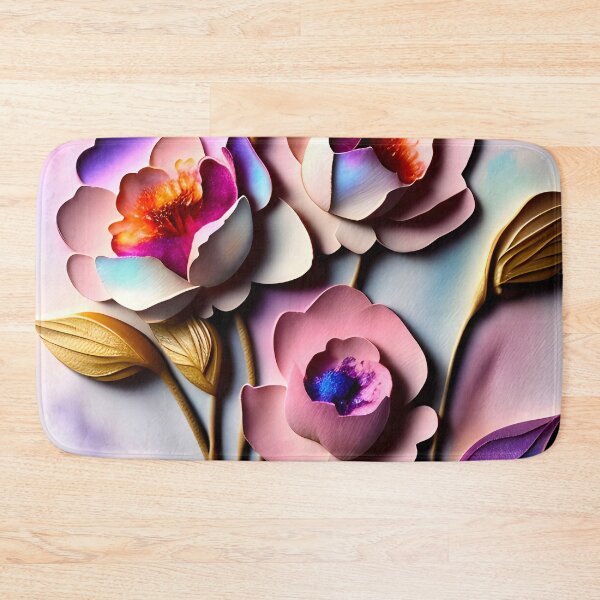 Item preview, 3D Watercolor flowers, dusty rose colors designed and sold by Inktown.