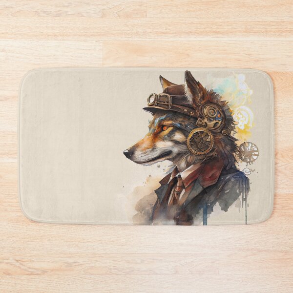 Item preview, Steampunk Fox Profile Portrait designed and sold by Sturdust.