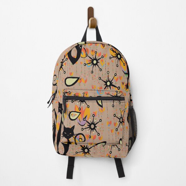 Item preview, Atomic cat, orange, tulips designed and sold by ZjalDesign.