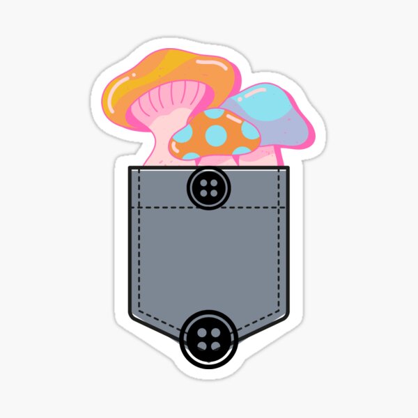 Pocket Mushroom Aesthetic Sticker