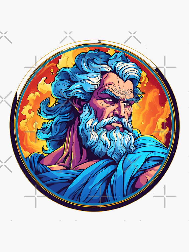 Odin Zeus god Fusion Sticker by StarDust43