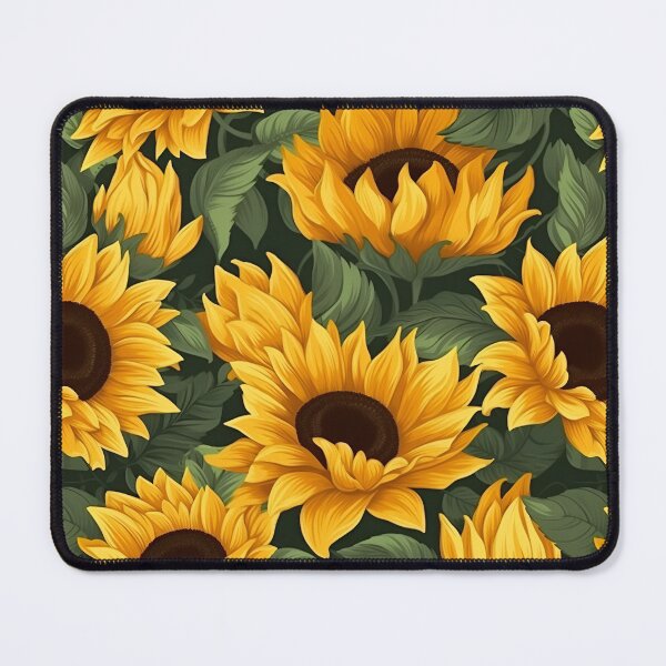 Aperçu de l'œuvre Tournesols inspirés de la nature | Plante printanière de tournesol joyeux | Soleil vert créée et vendue par BoredF.