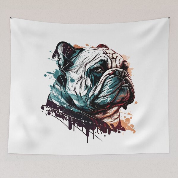 Aperçu de l'œuvre Bulldogs, Gentle and Calm Demeanor Dogs créée et vendue par MVDigitalArt.