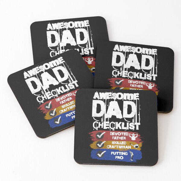 Item preview, AWESOME DAD CHECKLIST: Devoted Father, Skilled Craftsman, Putting Pro. designed and sold by Affyboss6.