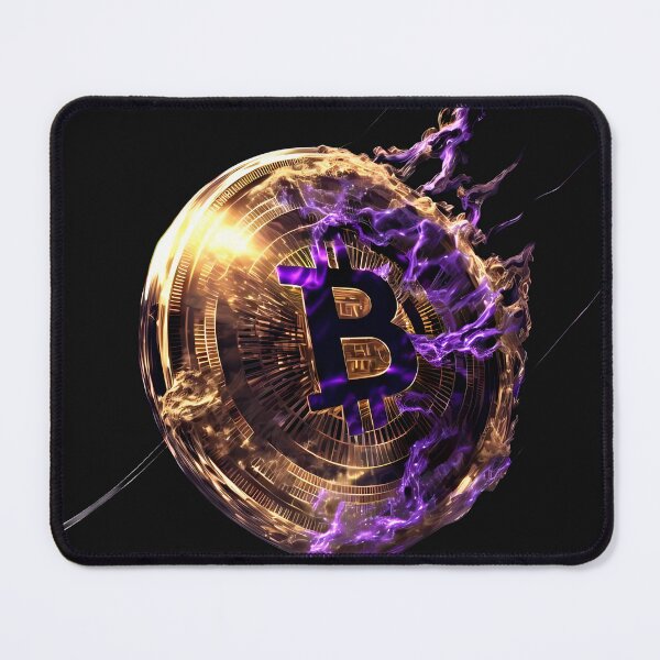 Item preview, Bitcoin logo: Dazzling cosmic energy in a striking illustration designed and sold by Jhuvel.