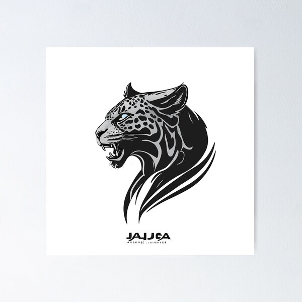 Jaguar tribal tattoo Royalty Free Vector Image