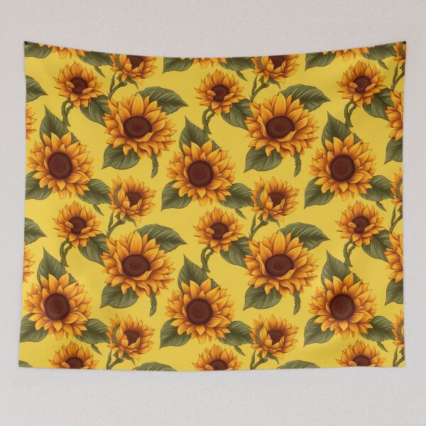 Aperçu de l'œuvre Tournesols jaunes mignons | Fleurs jaunes inspirées par la nature créée et vendue par BoredF.