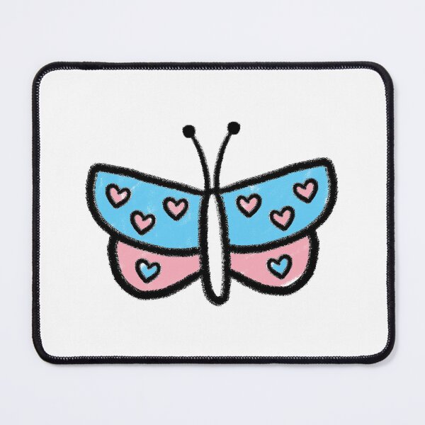 Artikelvorschau, Rosa und blauer Schmetterling/Motte | Trans Pride entworfen und verkauft von SavannahLilyDesigns.