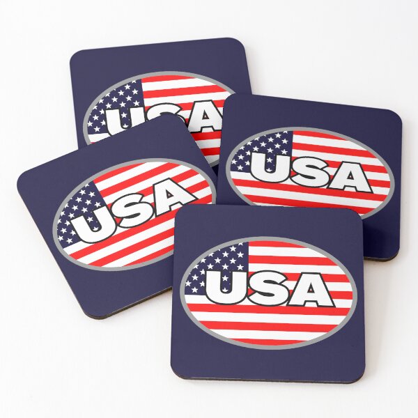 Item preview, USA Flag Oval 4th of July High Contrast American Flag  designed and sold by Sunshine-Dreams.