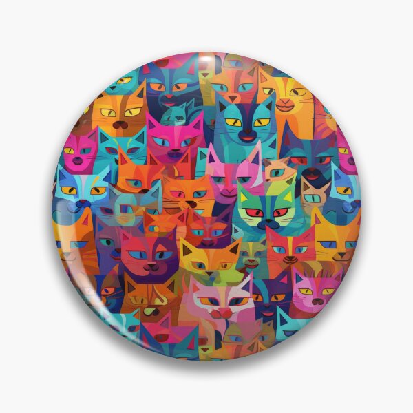 Item preview, WhimsiCats: Embrace Colorful Feline Charm in Our All-Over Print Apparel and Homeware Collection! designed and sold by ThePurpleMelon.