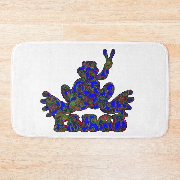 Item preview, Dark Blue Peace Frog with Peace Signs designed and sold by natnat7w.