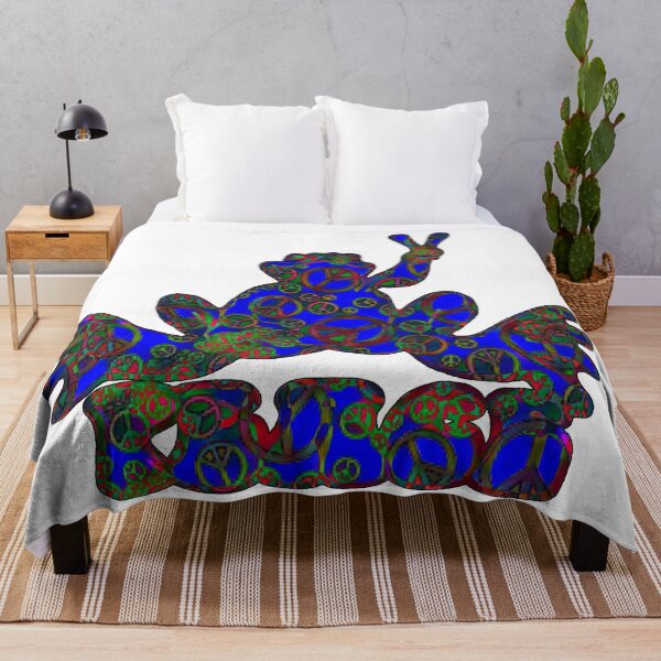 Item preview, Dark Blue Peace Frog with Peace Signs designed and sold by natnat7w.