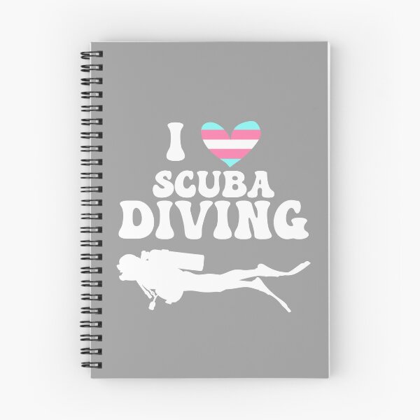 Item preview, I Heart Scuba: Trans Pride (White) designed and sold by Zia Frazier.