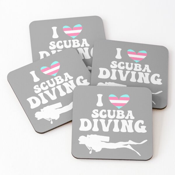 Item preview, I Heart Scuba: Trans Pride (White) designed and sold by Zia Frazier.