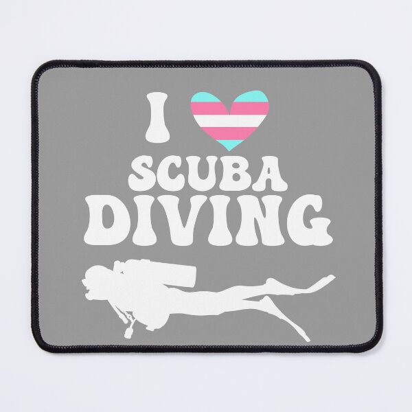 Item preview, I Heart Scuba: Trans Pride (White) designed and sold by Zia Frazier.