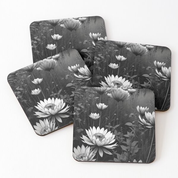 Item preview, Minimalist Beauty: Immerse yourself in the serenity of our black and white floral illustrations designed and sold by Arteola Studio.