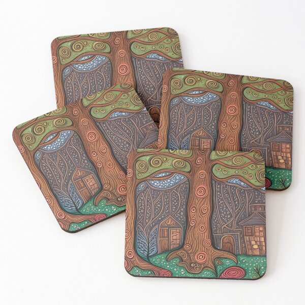 Item preview, Folk Forest Cottages designed and sold by EpicFoxArt.
