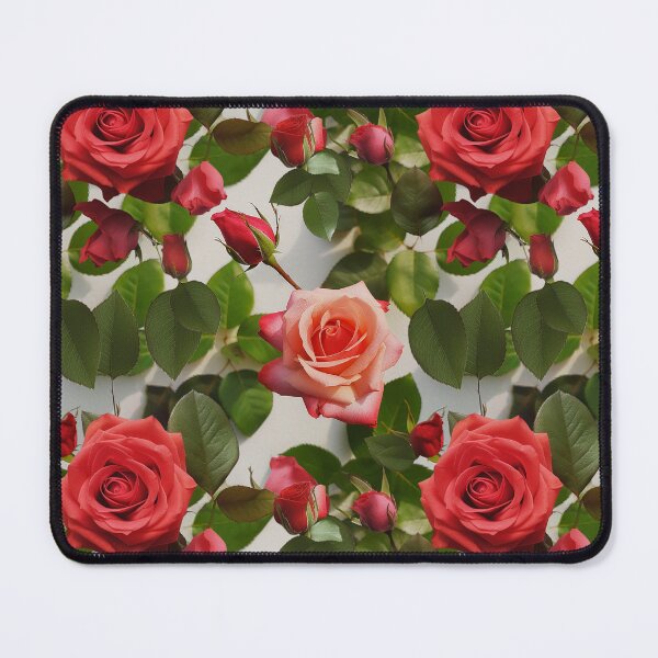Item preview, Passionate Blooms - Pink and Red Roses Digital Art Print designed and sold by Narkusdesign.