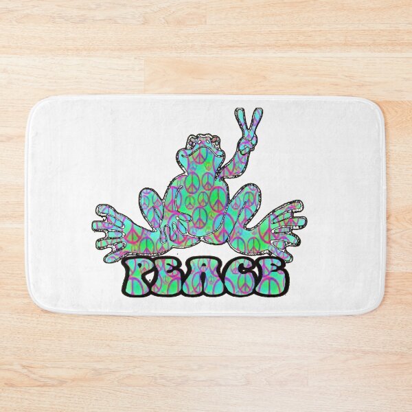Item preview, Turquois Peace Frog with Peace Signs designed and sold by natnat7w.