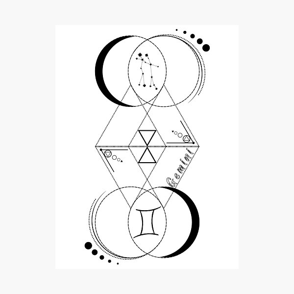 Zodiac: Gemini Design Temporary Tattoo