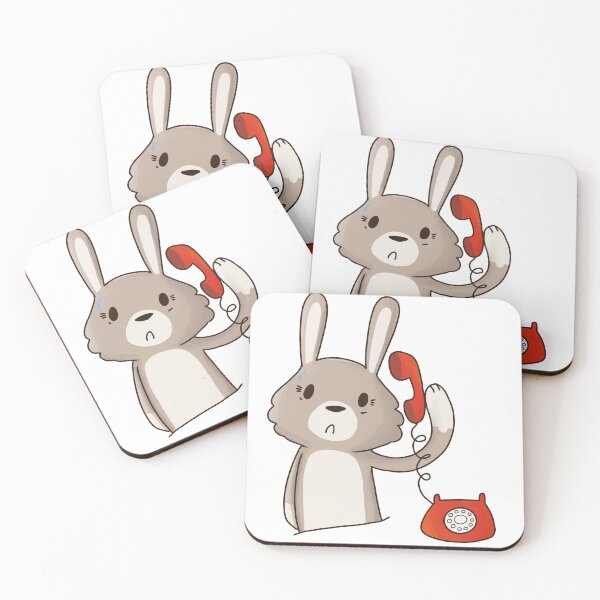 Item preview, rabbit with phone designed and sold by tufav.