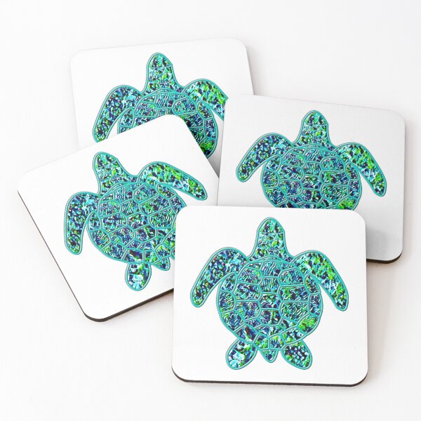 Item preview, Turtle in Emerald Coral designed and sold by SouthbyKeyWest.