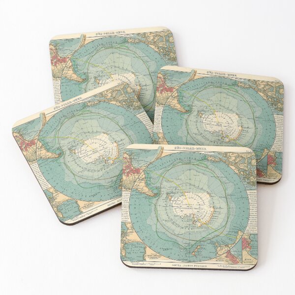 Item preview, Vintage Antarctica Map (1912) designed and sold by BravuraMedia.