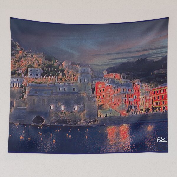 Item preview, VERNAZZA AT NIGHT designed and sold by ArtbyRolleen.