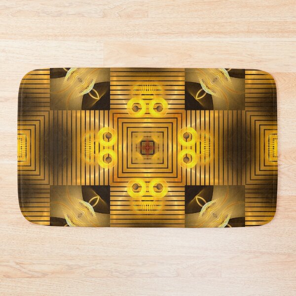 Item preview, gold and brown lined checkerboard with squares designed and sold by effervescence.