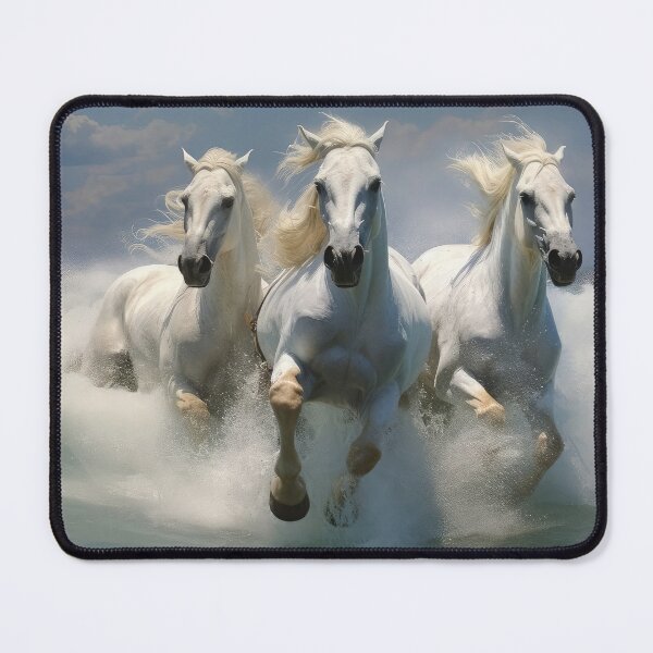 Item preview, Majestic Stallion Leads Splashing Group of Animals. designed and sold by libanmax.