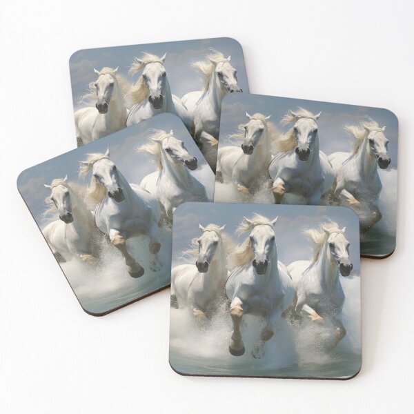 Item preview, Majestic Stallion Leads Splashing Group of Animals. designed and sold by libanmax.