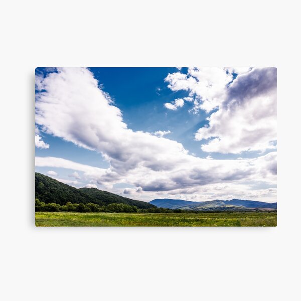 agricultural fields in mountainous countryside Canvas Print