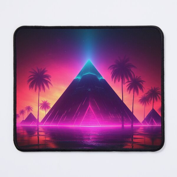 Item preview, Pyramid Sunset: Retrowave Oasis designed and sold by Mullet Monkey.