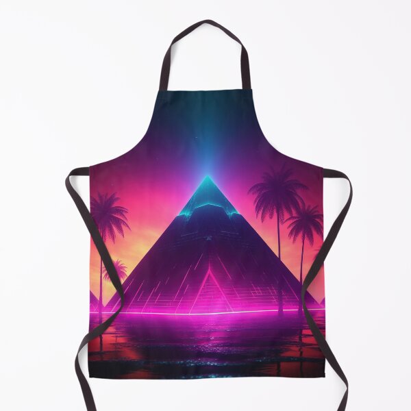 Item preview, Pyramid Sunset: Retrowave Oasis designed and sold by Mullet Monkey.