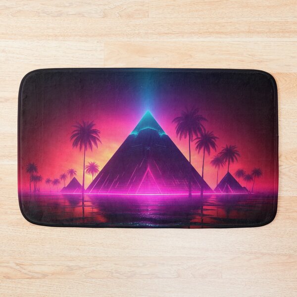 Item preview, Pyramid Sunset: Retrowave Oasis designed and sold by Mullet Monkey.