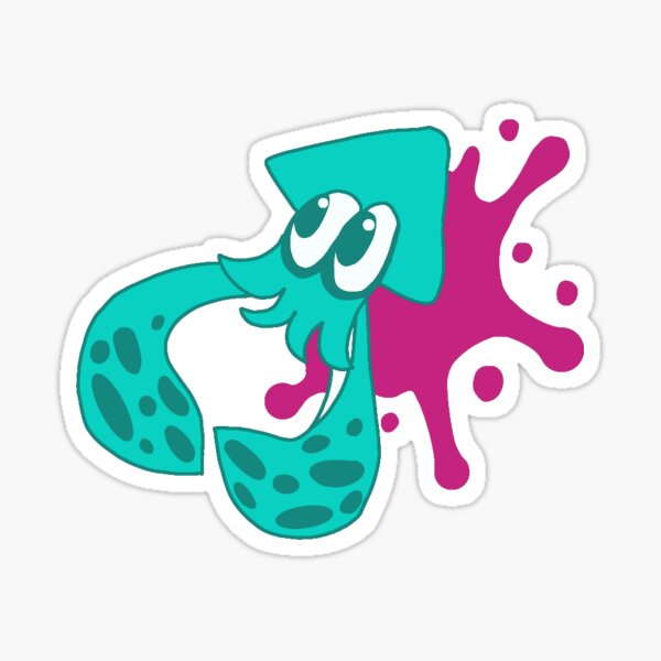 Item preview,  Squid Splash Cyan designed and sold by Lunarrmoth.