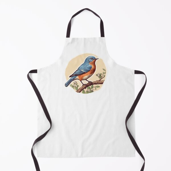 Item preview, A Beautiful North American Bird - The Robin on a branch with flowers designed and sold by RobertConklin.