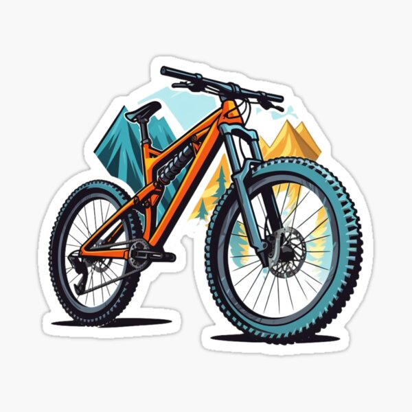 Pegatina for Sale con la obra «Bicicleta de montaña» de
